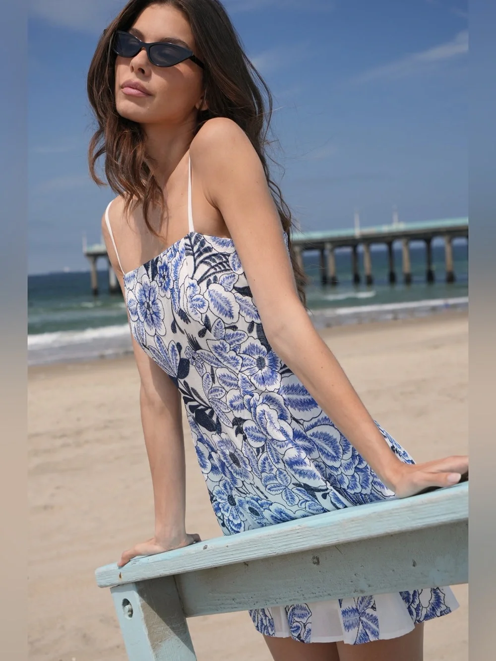 NWT Adelyn Rae Bruan Fit and Flare Embroidered Mini Dress Size Medium